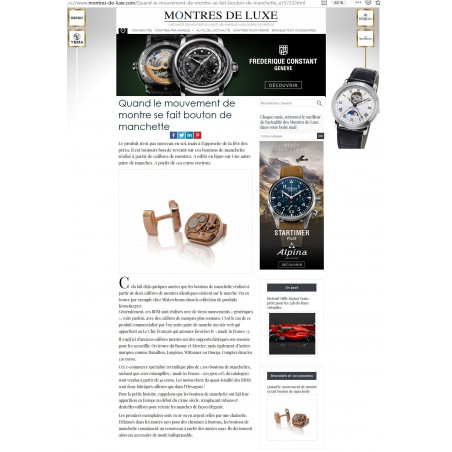 Boutons de manchettes Mécanisme Blancpain