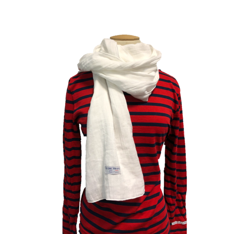 Chèche blanc immaculé