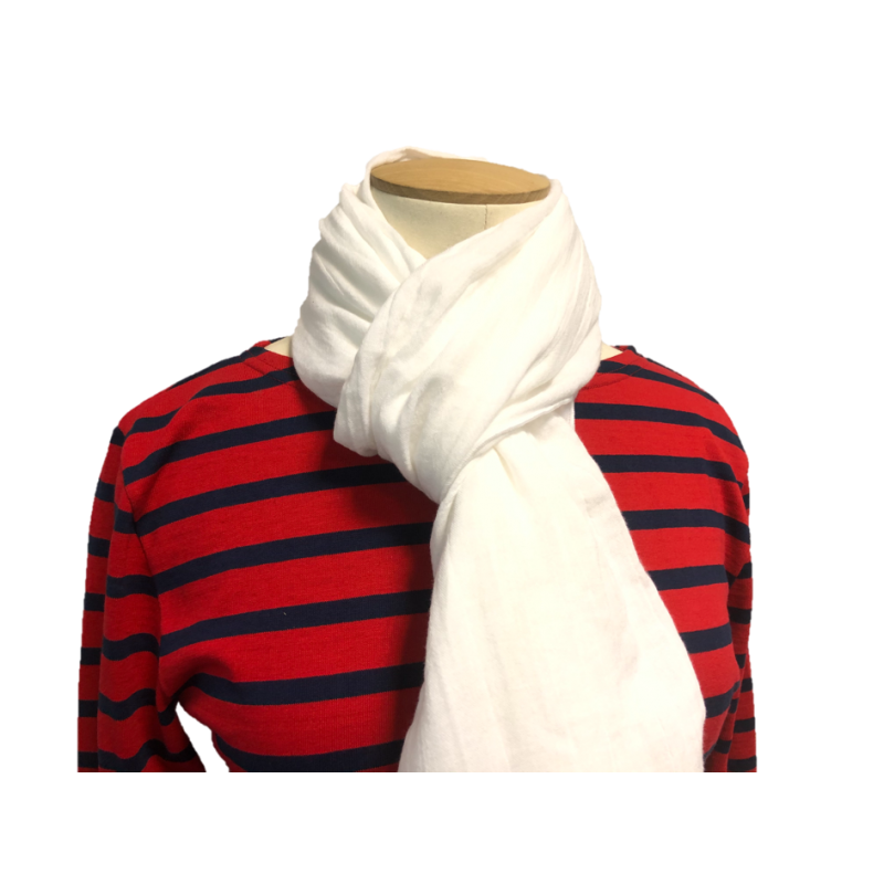 Chèche blanc immaculé