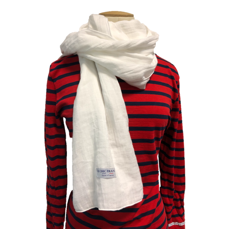 Chèche blanc immaculé