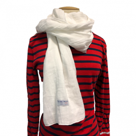 Chèche blanc immaculé