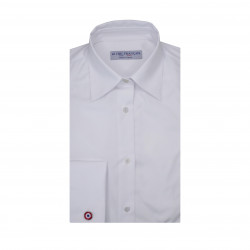 Chemise blanche à poignets mousquetaires - Le Chic Français - 100% Made in France