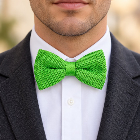 Noeud papillon vert grenouille