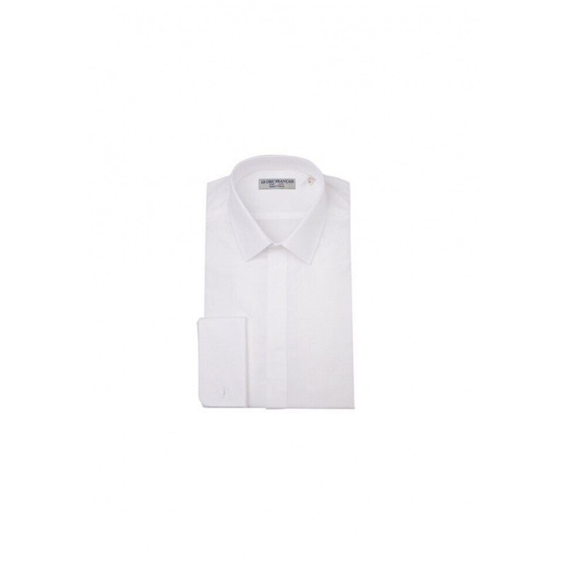Chemise blanc à poignets mousquetaires