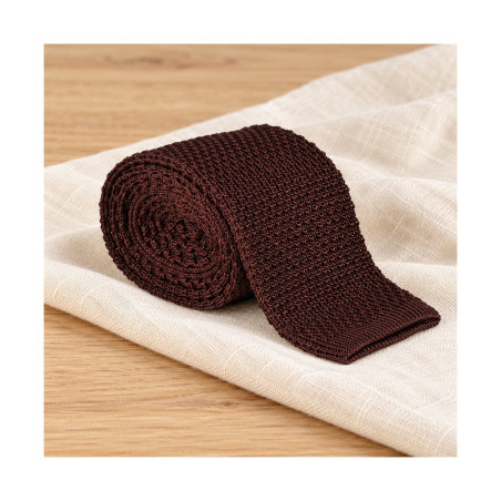 Cravate tricot marron jamais en désaccord