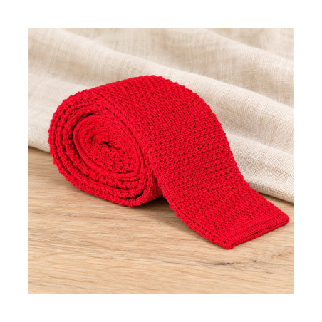 Cravate tricot couleur tuile