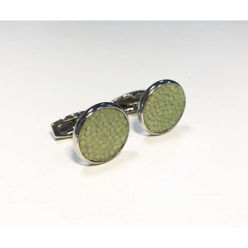 Boutons de manchettes galuchat Vert