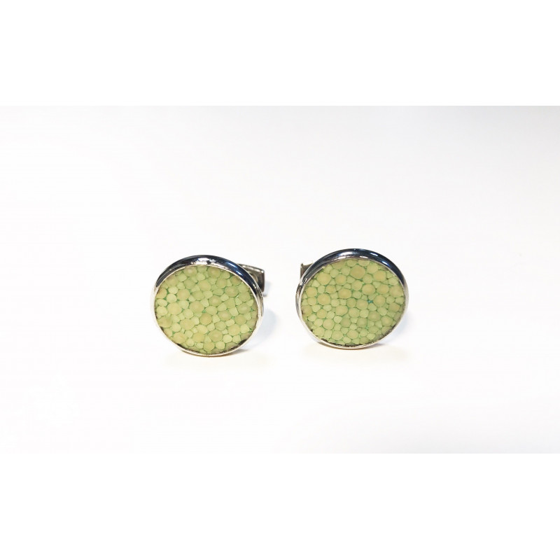 Boutons de manchettes galuchat Vert