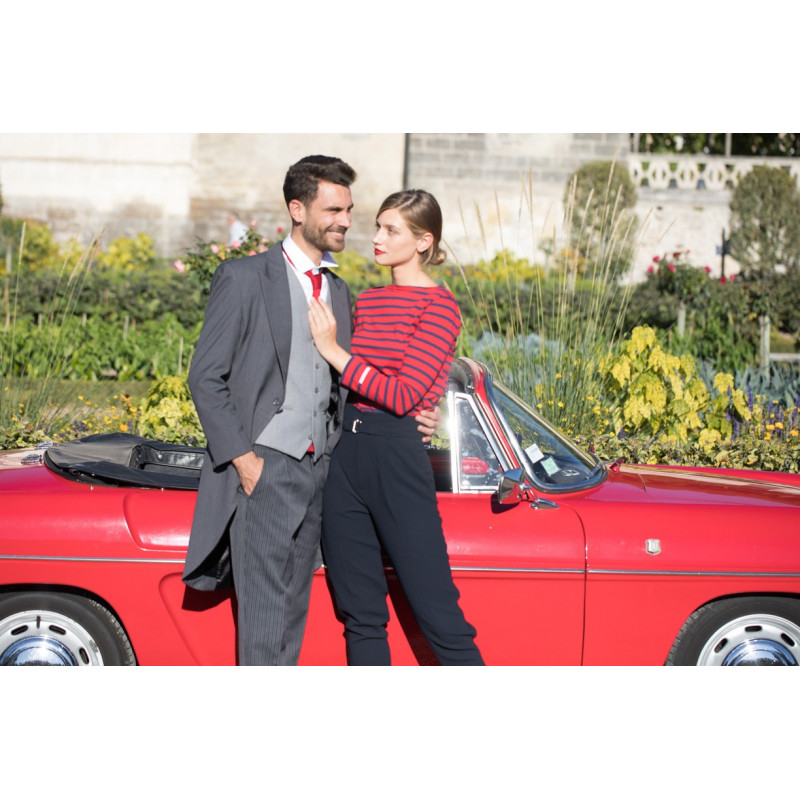 Marinière rouge marine (femme)