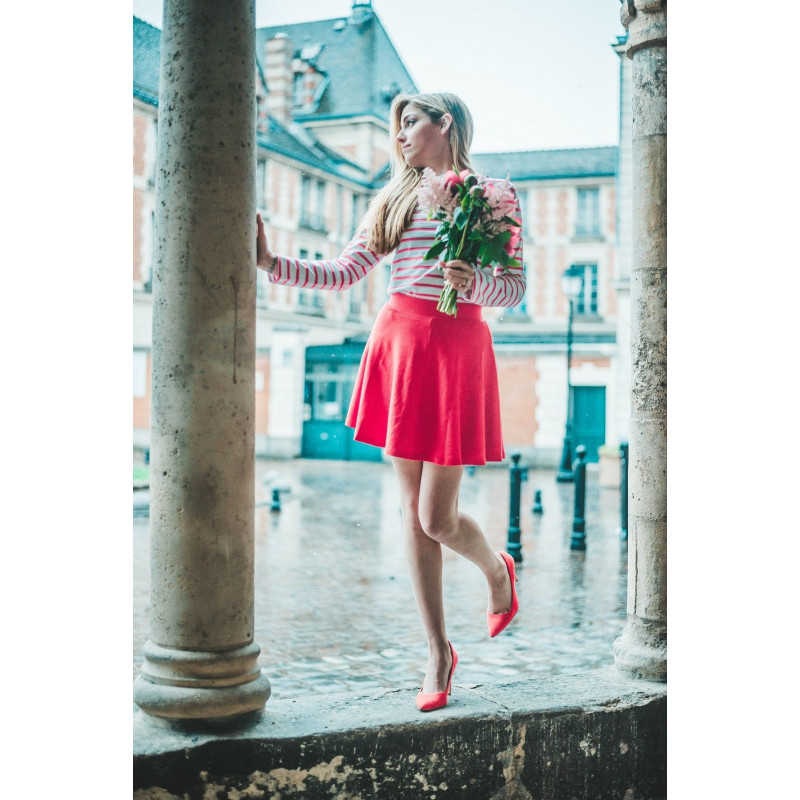 Marinière rouge et blanc (femme)