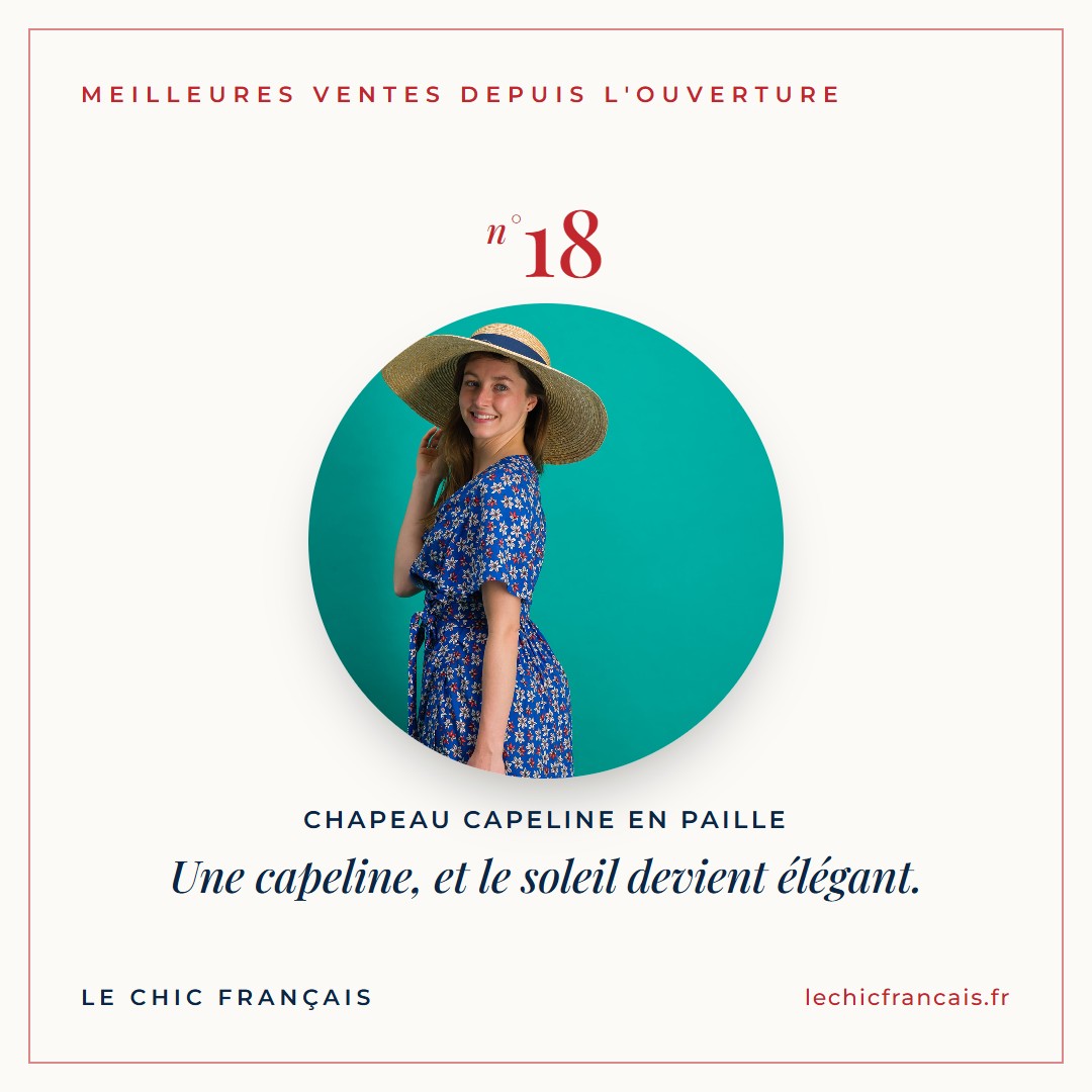 Une capeline, et le soleil devient élégant.